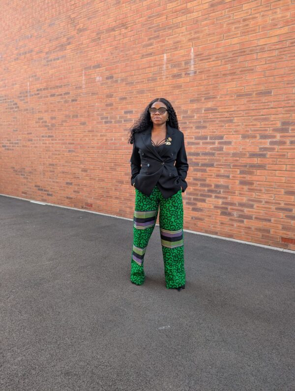 Ankara with aso oke pant