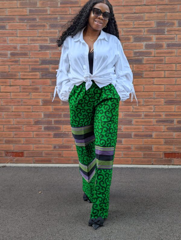 Ankara with aso oke pant