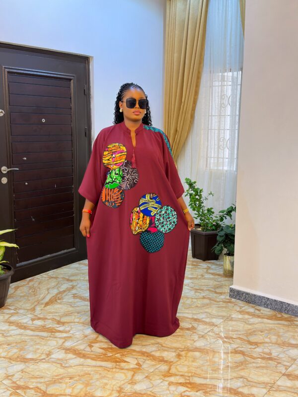 Agbeke Ankara Patch Combo (Maroon)