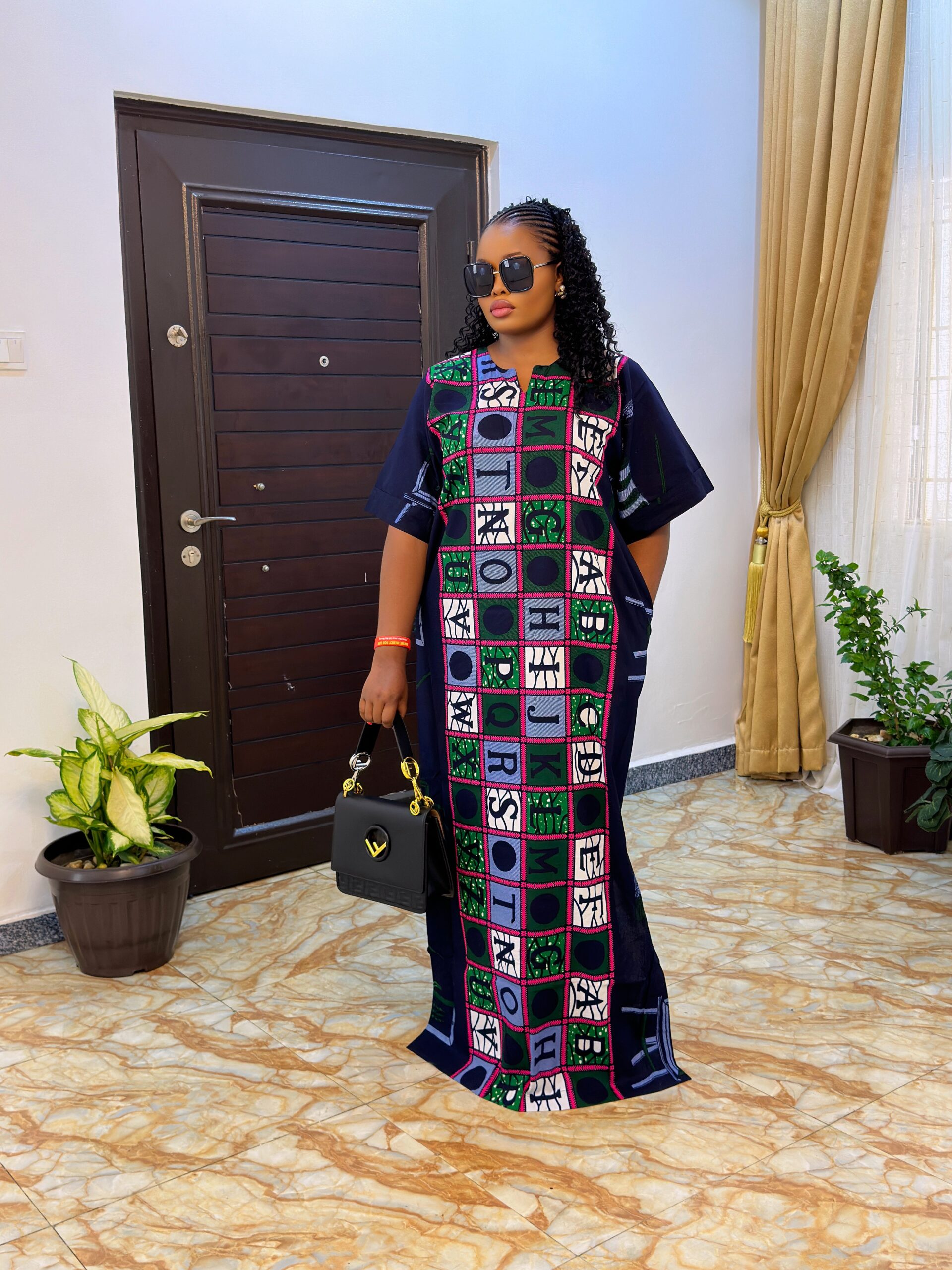 Agbeke Alphabet Ankara Kaftan