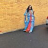 Agbeke Adire Multicoloured 2 Piece (Dress and Kimono)