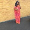Agbeke Adire Multicoloured 2 Piece (Dress and Kimono)