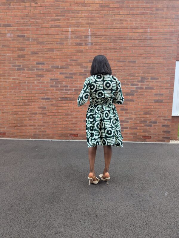 Agbeke Ankara Snatched Back Shirt Dress