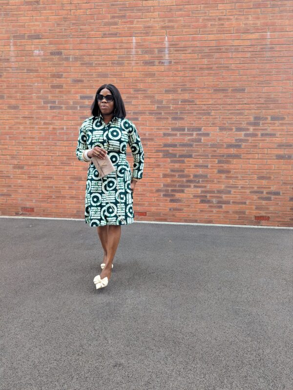Agbeke Ankara Snatched Back Shirt Dress