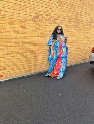 Multicoloured 2 Piece (Dress and Kimono)