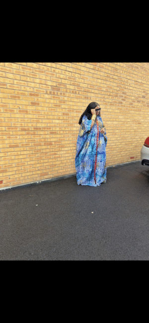 Multicoloured 2 Piece (Dress and Kimono)
