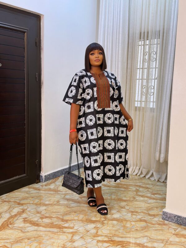 Agbeke Ankara and Aso-oke Mid-Kaftan