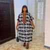 Agbeke Ankara and Aso-oke Mid-Kaftan