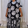Agbeke Ankara Black and white 2 Tone Kaftan