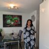 Linda Ankara Black and white 2 Tone Kaftan