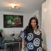 Linda Ankara Black and white 2 Tone Kaftan