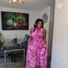 Daniella Adire Smokey Jumpsuit (Purple)