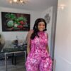 Daniella Adire Smokey Jumpsuit (Purple)