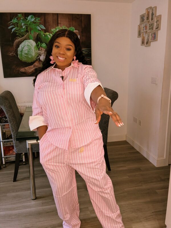 Agbeke Crepe 2 Piece Trouser Set (Pink)