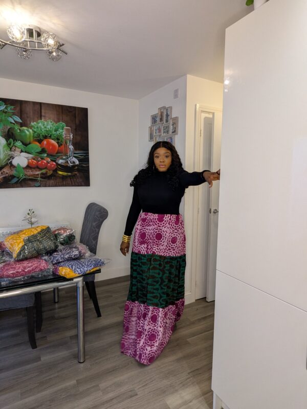 Agbeke Adire Caribbean skirt
Could be any mixed with colours