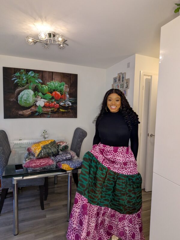 Agbeke Adire Caribbean skirt
Could be any mixed with colours
