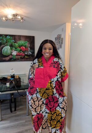 Omolola Ankara and Aso-oke Midi Bubu