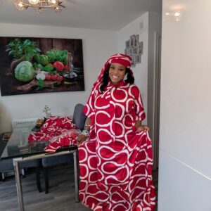 Adanna Silk Bubu (Red)