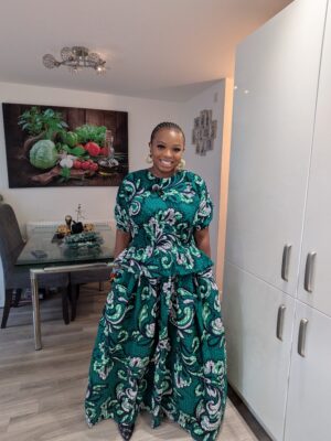 Abisola Ankara 2 piece set (Green)