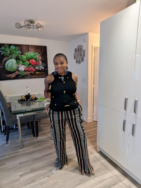 Adeola Aso-oke Cargo Pant  (Green)