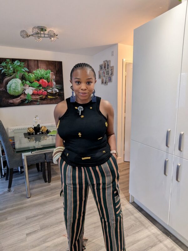 Adeola Aso-oke Cargo Pant  (Green)