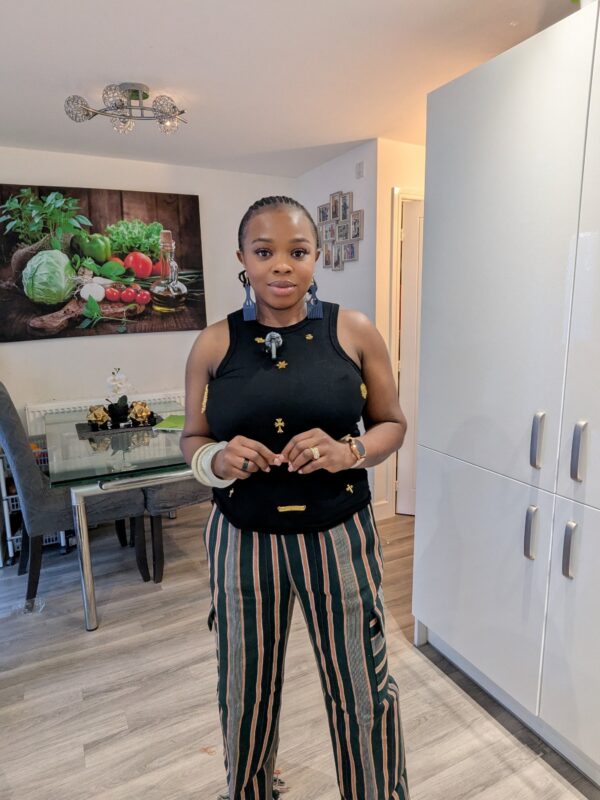Adeola Aso-oke Cargo Pant  (Green)