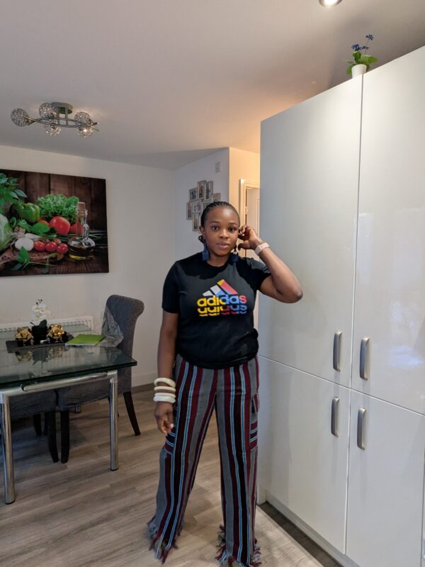 Adeola Aso-oke Cargo Pant (Wine)