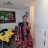 Adanna Ankara Pink and Black Bow Dress
