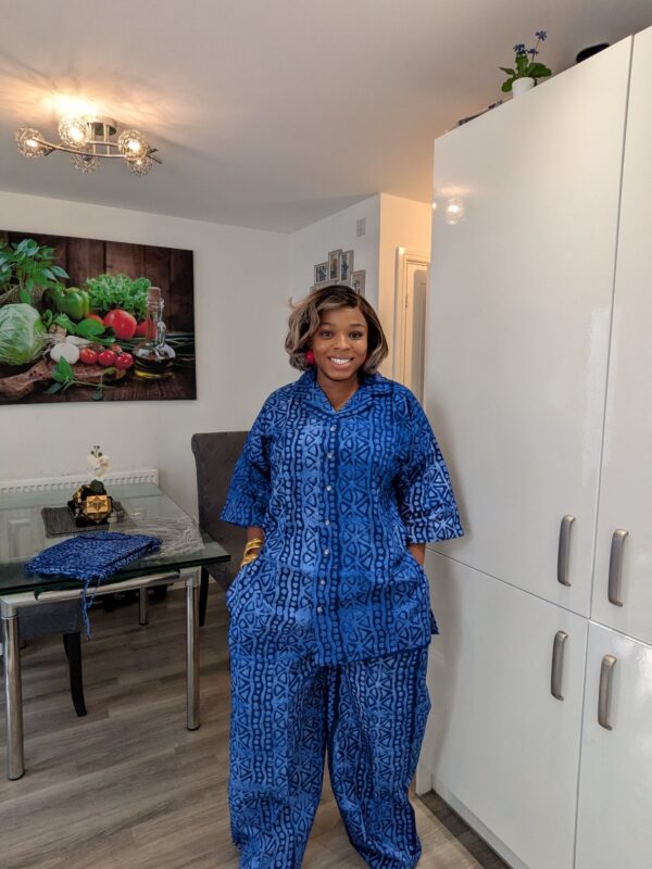 2026/08/1001722483-scaled.jpg Oge Adire Cotton 2 Piece Shirt Set
Fit up to size 24